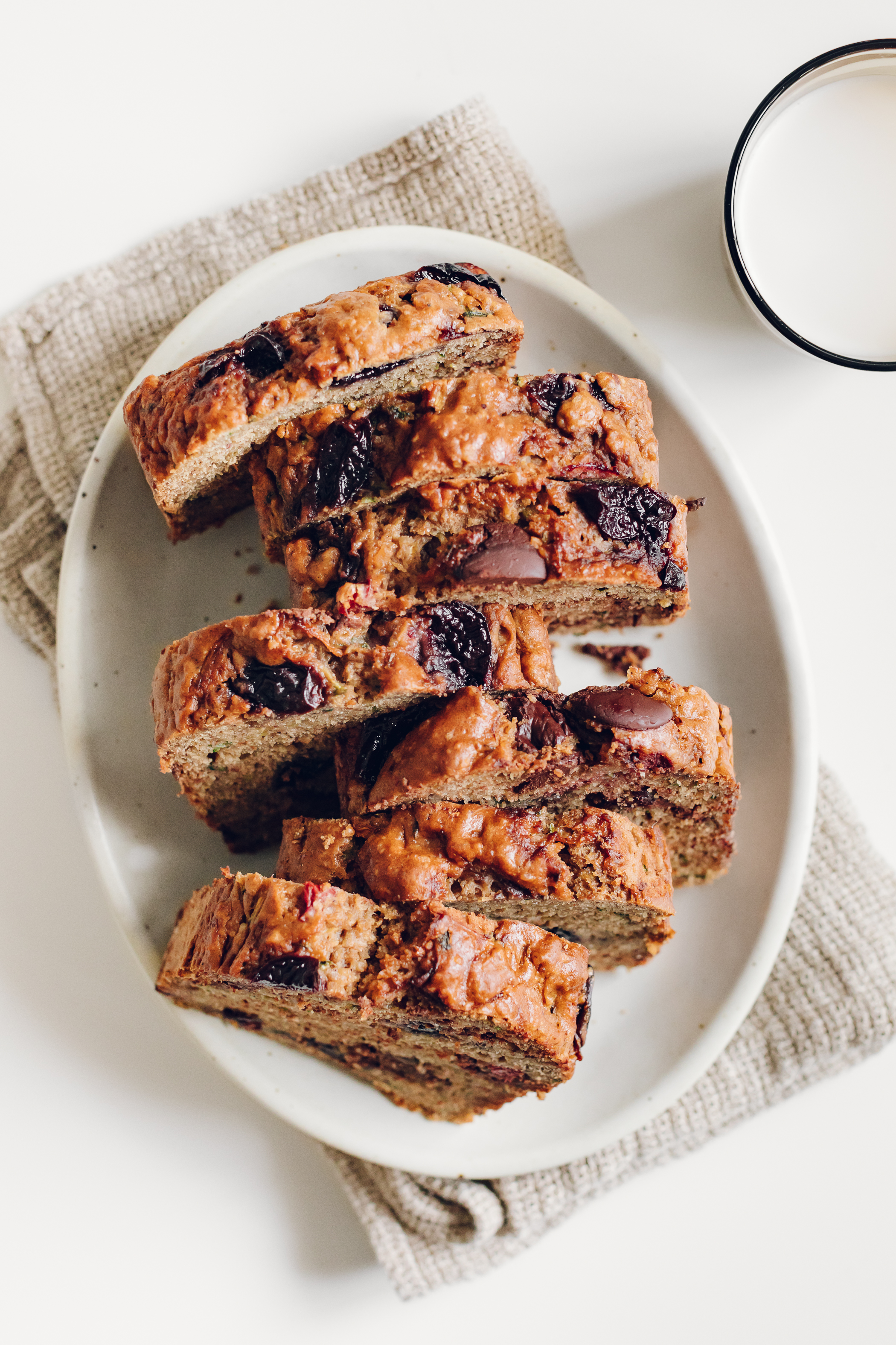 Cherry Chocolate & Hazelnut Zucchini Bread — Jessie May